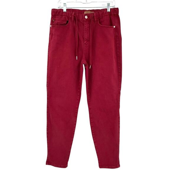 Judy Blue Garment Dyed Scarlet Red Jeans Size 13/31 Preppy Career Comfortable - Picture 2 of 11